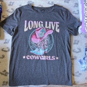 SHEIN Long Live Cowgirls Oversized Tshirt XS